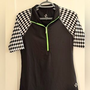 Jofit Black Athletic Top with White Logo